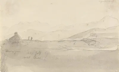 Norwegische Landschaft/Aussicht auf Gausta
