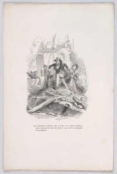 Not only can the Parisian engage in a strengthening exercise; but he acquires the safety of the foot, the glance and the intrepidity of the mountaineer, from "Little Miseries of Human Life"