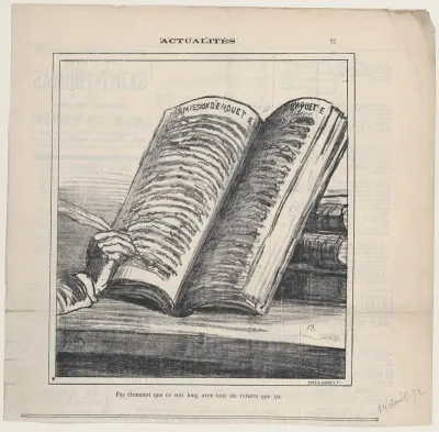 Not surprising that it will be long with all these erasures, from 'News of the day,' published in Le Charivari, April 24, 1872