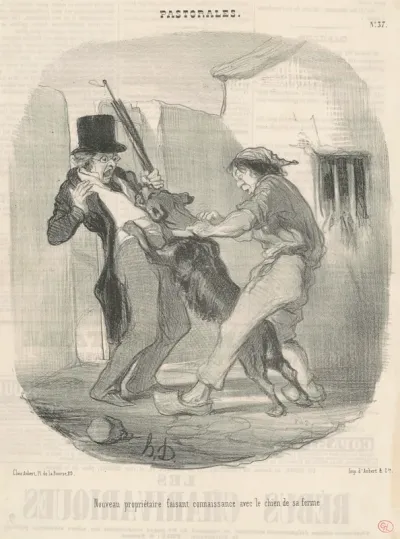 Nouveau propriètaire faisant connaissance avec le chien ...