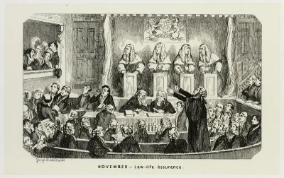 November - Law-Life Assurance from George Cruikshank's Steel Etchings to The Comic Almanacks: 1835-1853