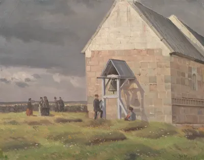 Nørre Vium Kirke. Optrækkende uvejr