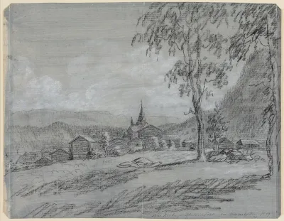 Næs Kirke i Hallingdal, set fra nordvest