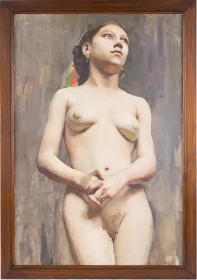 Nude female model