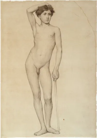 Nude Male Model, academy study