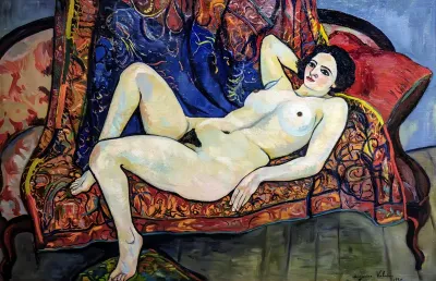 Nude on a Red Couch
