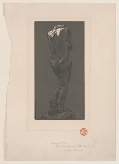 Nude statue, seen from behind