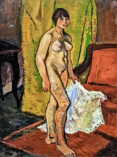 Nude with white drapery