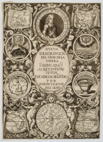 Nueva descripción del orbe de la Tierra [Material gráfico]: [Portada].