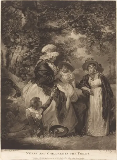 Nurse and Children in the Fields