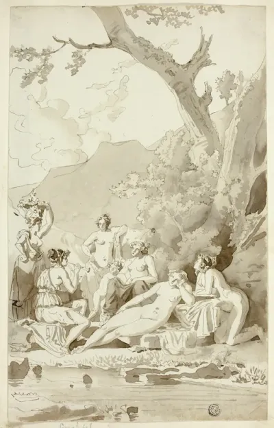 Nymphs in a Wooded Grove