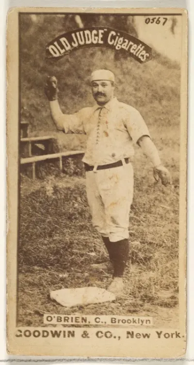 O'Brien, Catcher, Brooklyn, from the Old Judge series (N172) for Old Judge Cigarettes