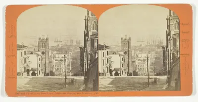 Oakland Wharf, from Powell and California Streets, San Francisco, California, from the series "Views of American Scenery"