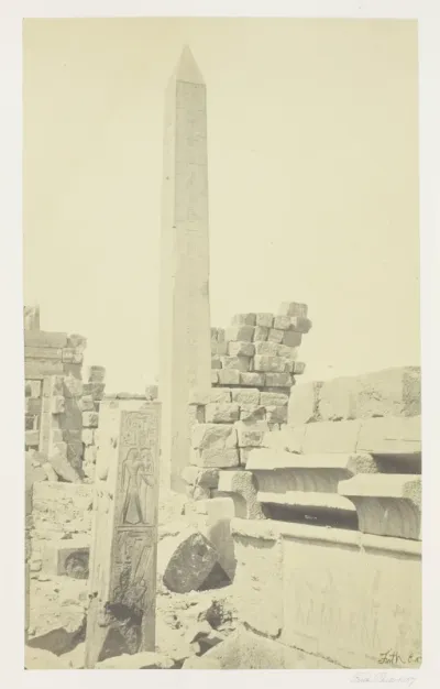 Obelisk and Granite Lotus Column, Karnac
