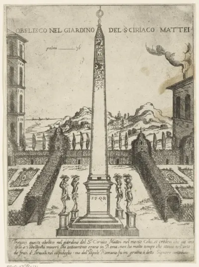 Obelisk in de tuin van Ciriaco Mattei