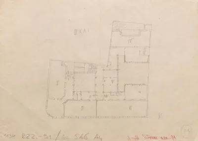 Obrtna banka, idejni projekt/skica tlocrta/drugi kat