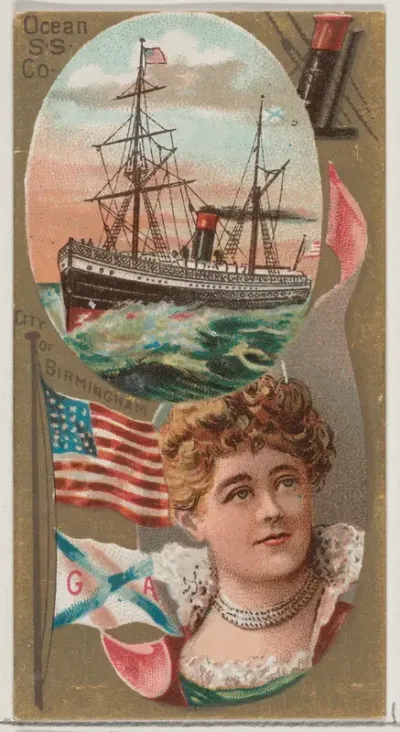 Ocean Steamship Company, from the Ocean and River Steamers series (N83) for Duke brand cigarettes