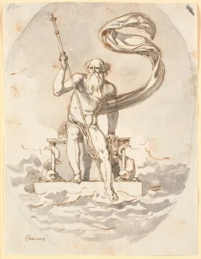 Oceanus på sin trone i havet