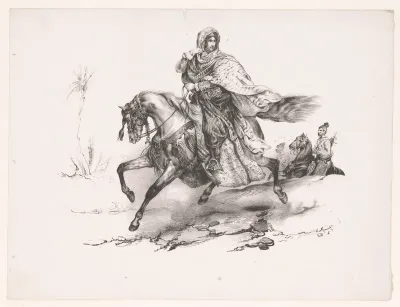 Odalisk op een Perzisch paard