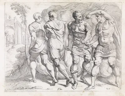 Odysseus geeft zijn wapens aan Eumaeus