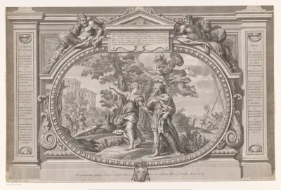 Odysseus naar het paleis van Alkinoös geleid