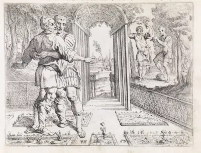 Odysseus omhelst Laërtes in zijn wijngaard