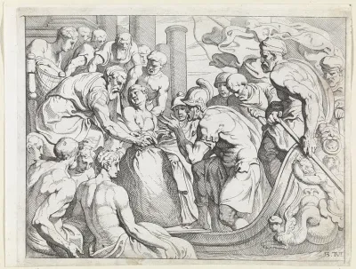 Odysseus ontvangt van Aeolus de zak met tegenwinden