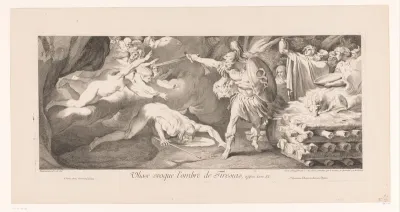 Odysseus roept de schim van Tiresias op