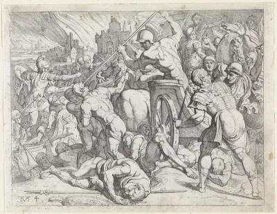 Odysseus vecht met de Kikonen
