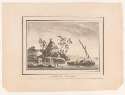 Oever met huis en boten