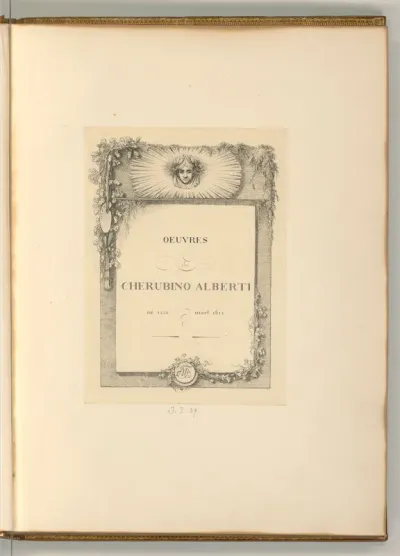 Oevres de Cherubino Alberti né 1552 mort 1615