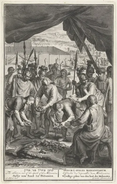 Offerande van de buit van de Midjanieten