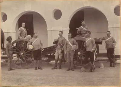 Officers of Elephant Battery, Jhansi (recto)