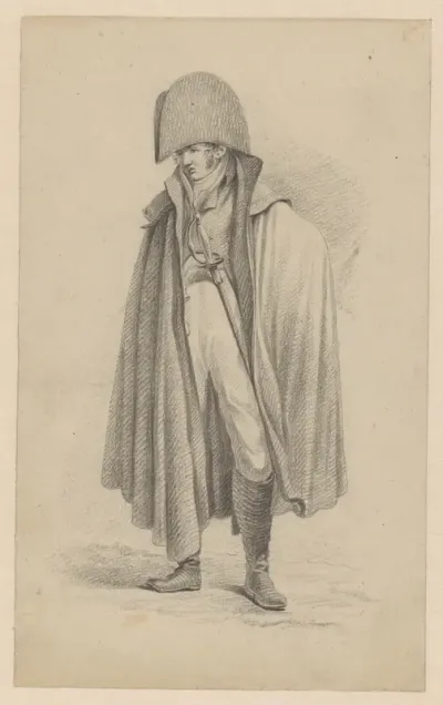 Officier met een cape