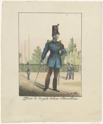 Officier van de Belgische stadswacht, 1830