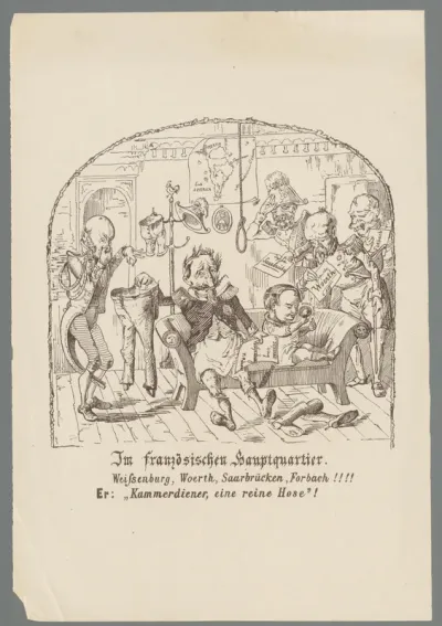 Officieren in het Franse hoofdkwartier