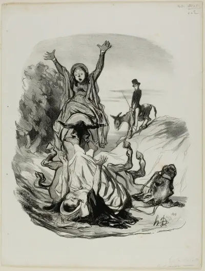 "- Oh my God, Mama, mama!........ For heaven's sake..... my daughter, my daughter!!!," plate 26 from Pastorales