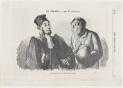 Oh, you are.... (guilty) and what do you want me to do about it?, from 'At the court of justice,' published in Le Petit Journal pour Rire, March 3, 1866
