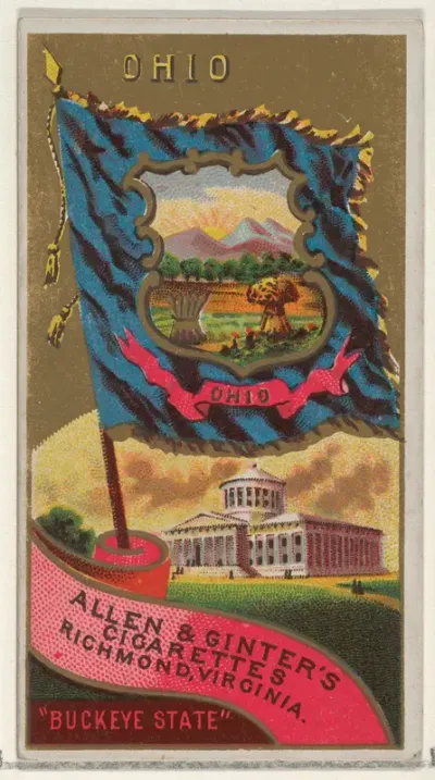 Ohio, from Flags of the States and Territories (N11) for Allen & Ginter Cigarettes Brands