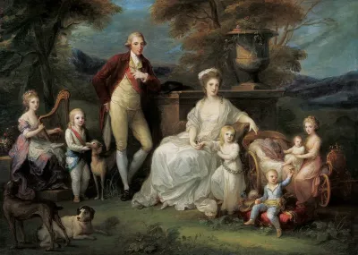 Oil sketch for the portrait of King Ferdinand IV of Sicily (1759–1825) and his family