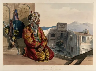 Old Hindu man in contemplation, Peshawar, Pakistan