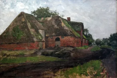 Old house with dunghill