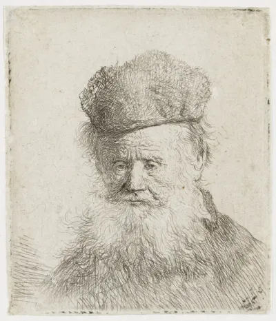 Old Man with a Fur Cap and Flowing Beard