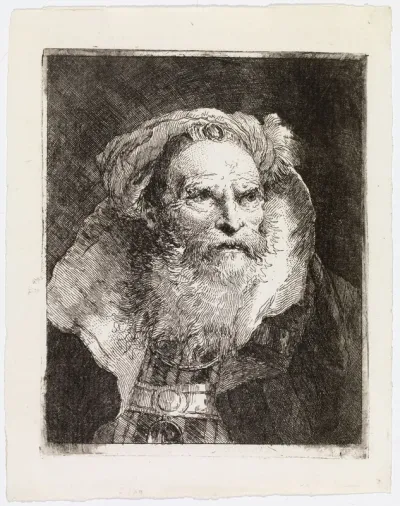Old Man with a Turban, Turned to the Right