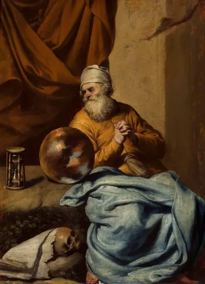 Old man with an hourglass.