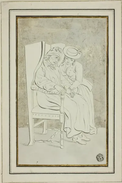 Old Man with Young Woman