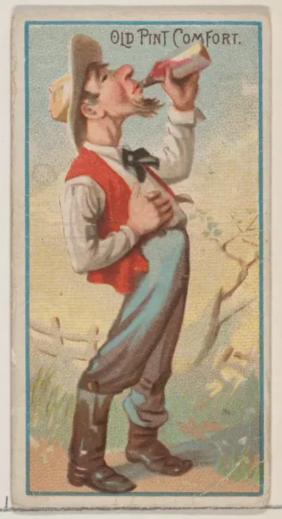 Old Pint Comfort, from the Jokes series (N87) for Duke brand cigarettes