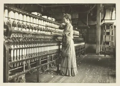 Old-Time Spinner in Southern Cotton Mill