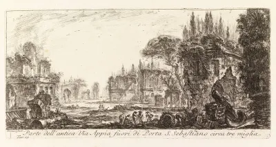 Old Via Appia in Rome, from the series Alcune vedute di Archi Trionfali, ed altri monumenti