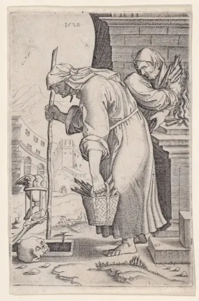 Old Woman Approaching the Grave